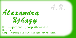 alexandra ujhazy business card