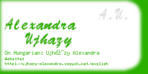 alexandra ujhazy business card